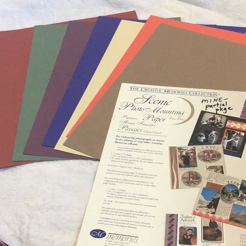 Creative Memories Scenic Photo Mounting Paper